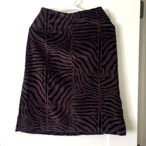 New Miguelina Tiger Animal Print Pattern slit Skirt